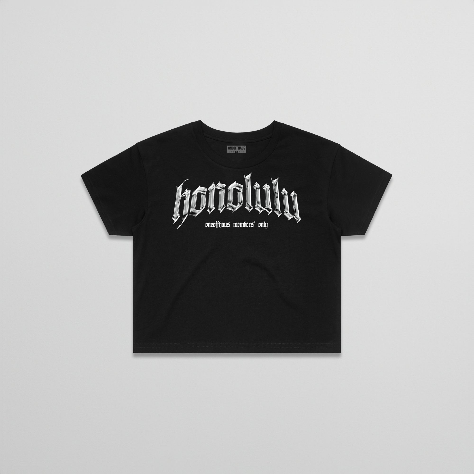 WO.HNL.CHROME // CROP TEE