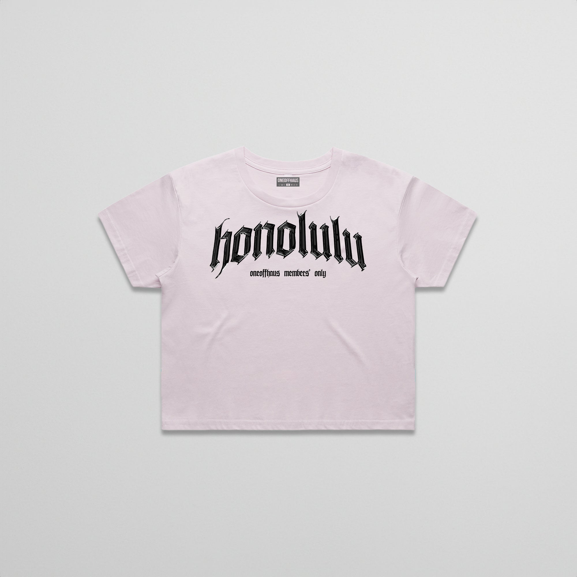 WO.HNL.CHROME // CROP TEE