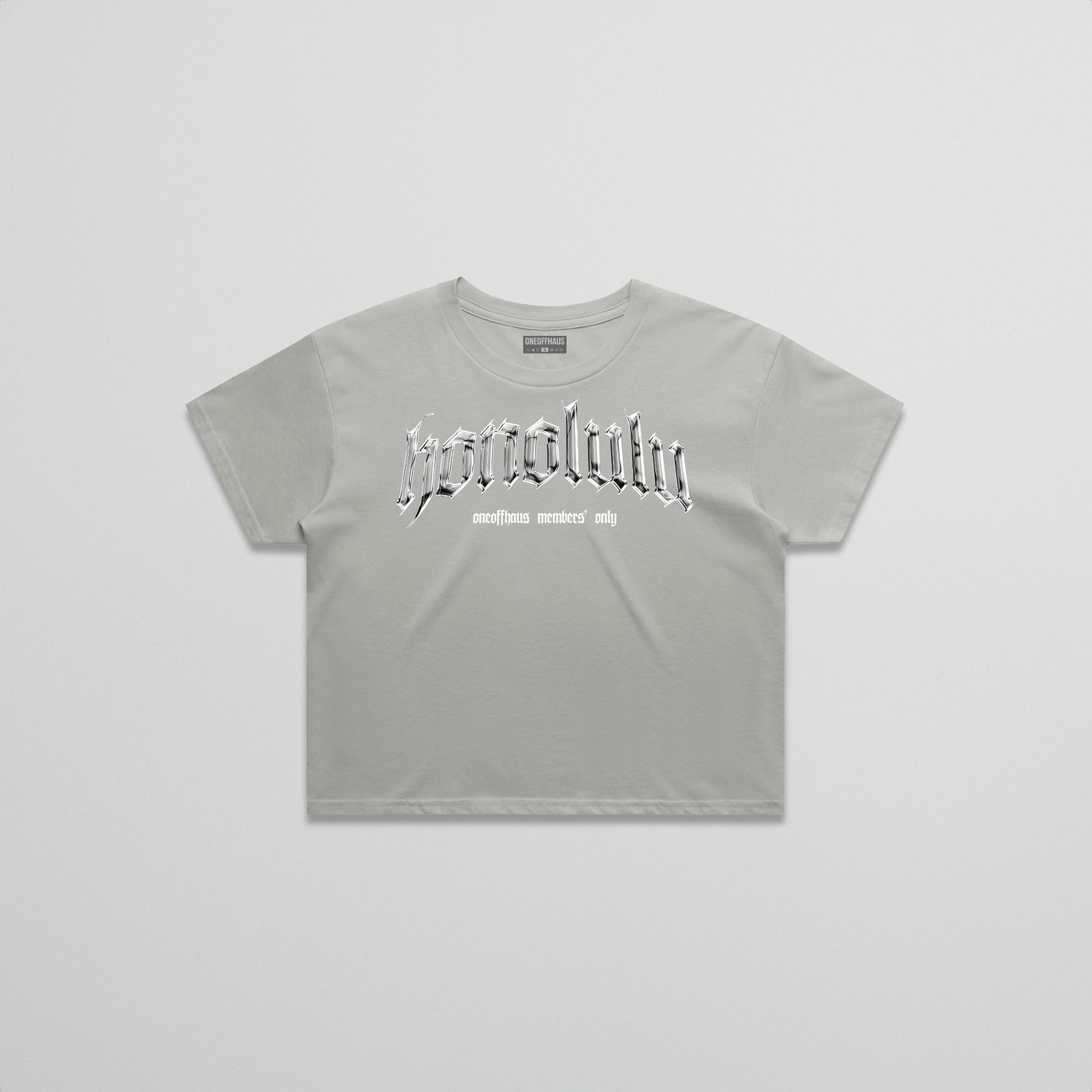 WO.HNL.CHROME // CROP TEE