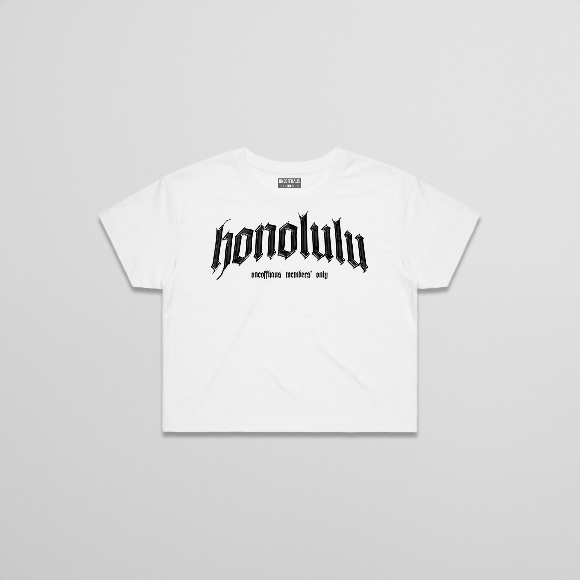 WO.HNL.CHROME // CROP TEE