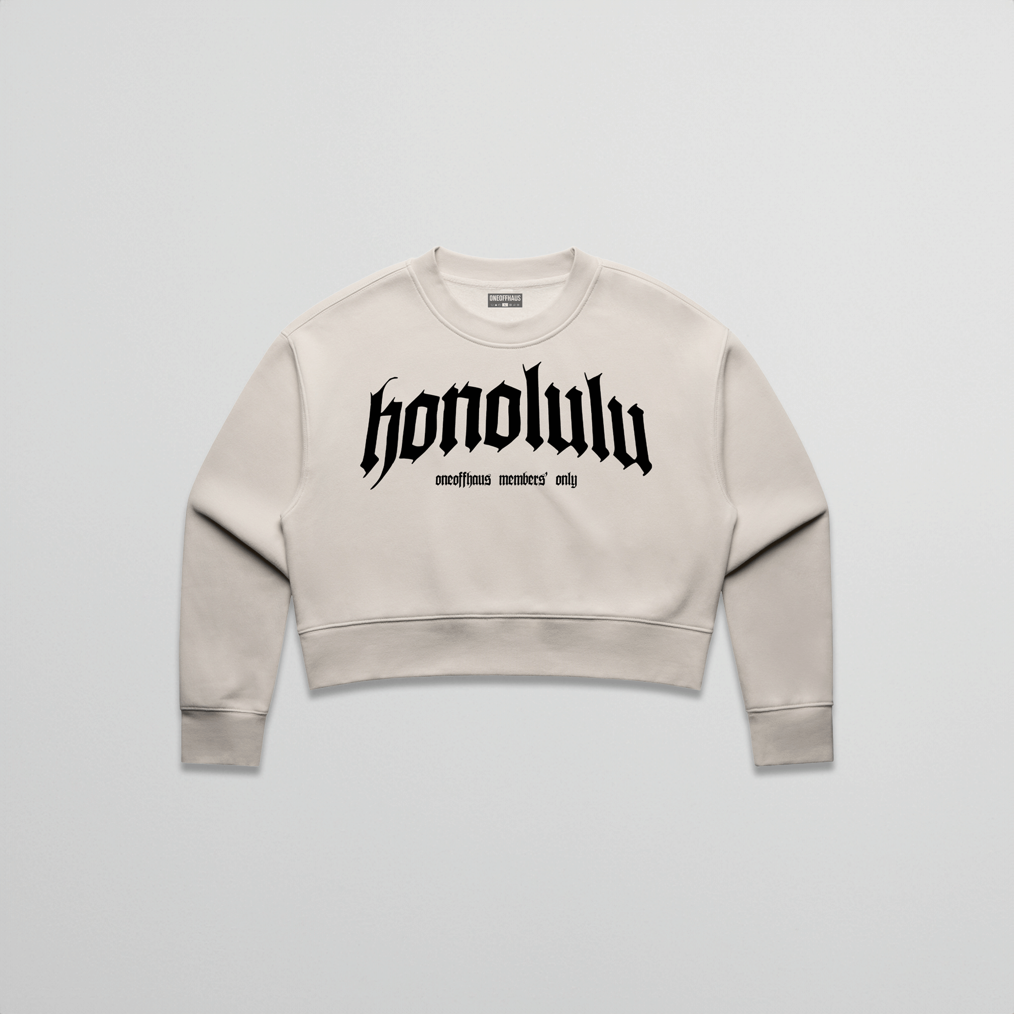 FLEECEWO.HNL.BLKLTTR // CROPPED CRUNECKBLKLTTR // CROPPED CRUNECK