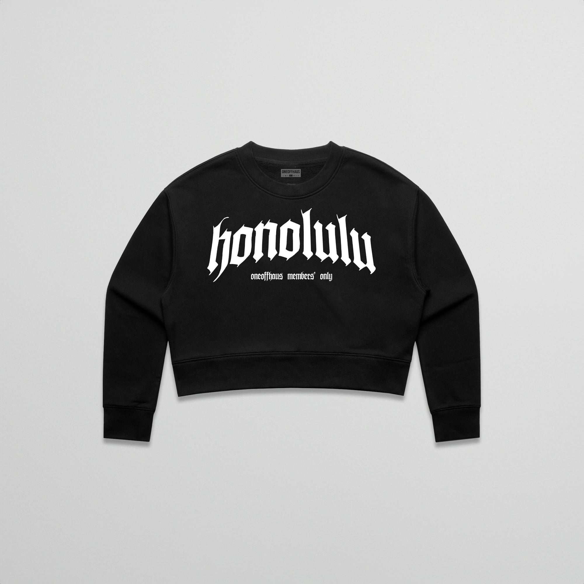 FLEECEWO.HNL.BLKLTTR // CROPPED CRUNECKBLKLTTR // CROPPED CRUNECK