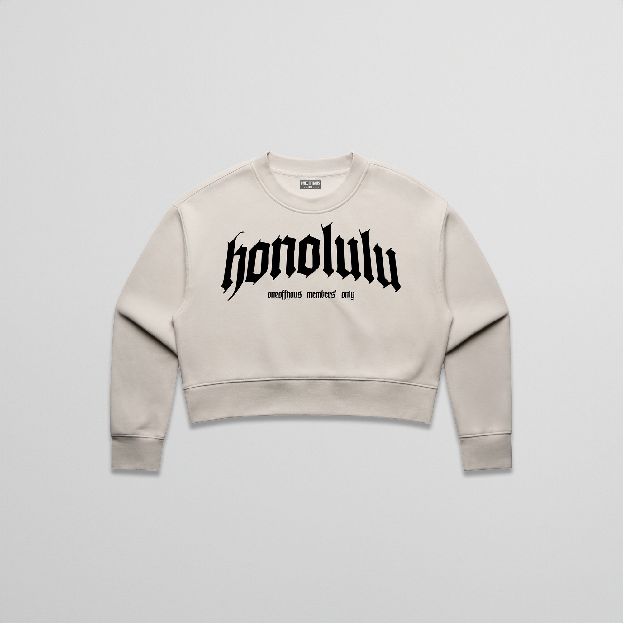 FLEECEWO.HNL.BLKLTTR // CROPPED CRUNECKBLKLTTR // CROPPED CRUNECK