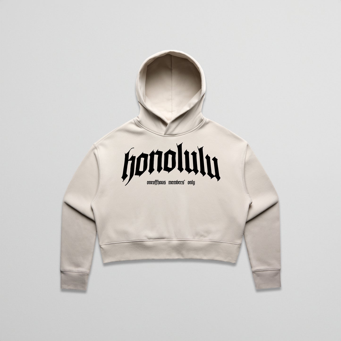 WO.HNL.BLKLTTR // CROPPED HOOD